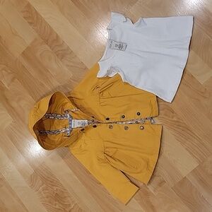 Rachel Zoe Mustard baby coat and shirt size 12 months